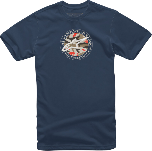 Alpinestars Dot Camo Tee Navy Lg 1213-72660-70-L