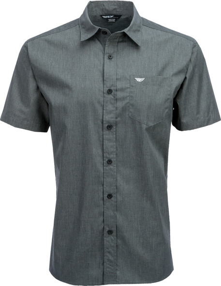 Fly Racing Button Up S/S Shirt Dark Grey Md 352-6180M