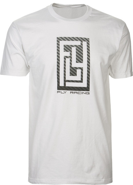 Fly Racing Carbon Tee White X 352-0374X