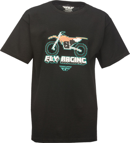 Fly Racing Digi Youth Tee Black Ys 352-0850Ys