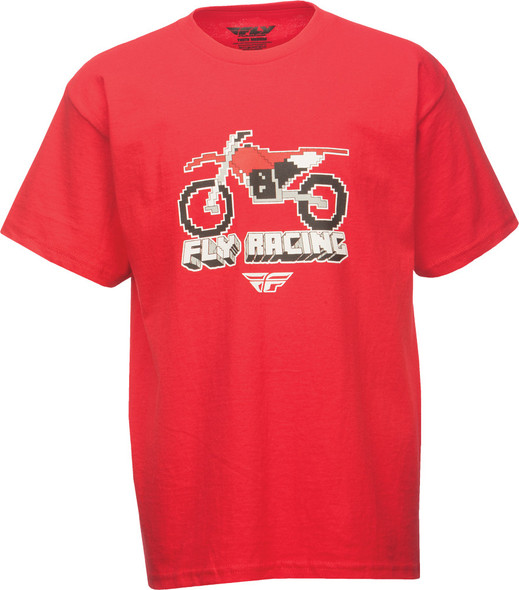Fly Racing Digi Youth Tee Red Yl 352-0852Yl