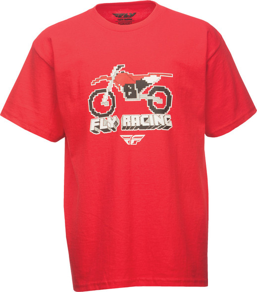 Fly Racing Digi Youth Tee Red Ym 352-0852Ym