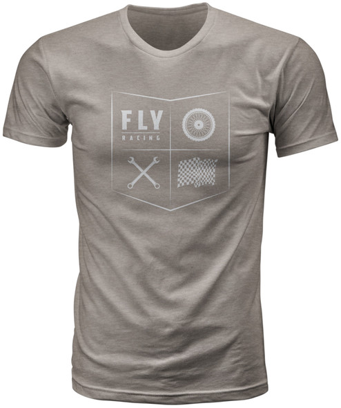 Fly Racing Fly All Things Moto Tee Stone Grey Md 352-1213M