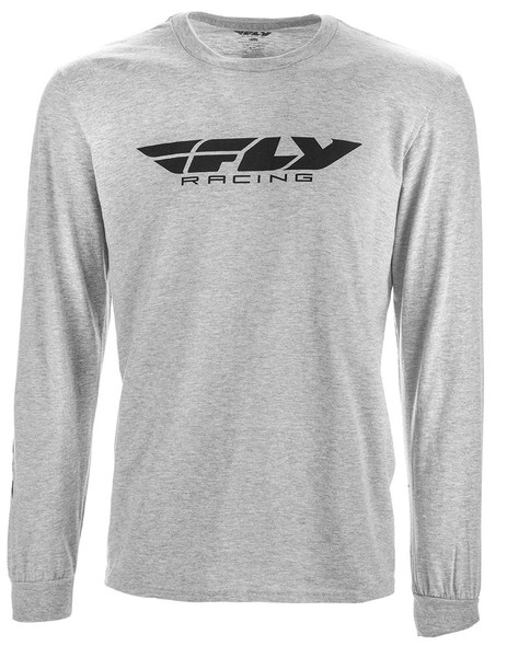 Fly Racing Fly Corporate L/S Tee Grey Heather Md 352-4149M