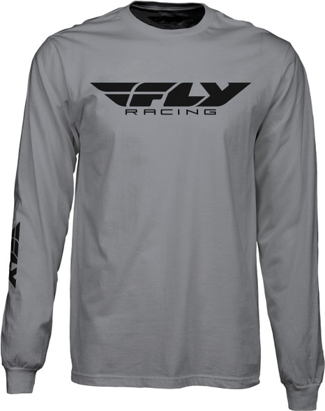 Fly Racing Fly Corporate L/S Tee Grey Xl 352-4146X