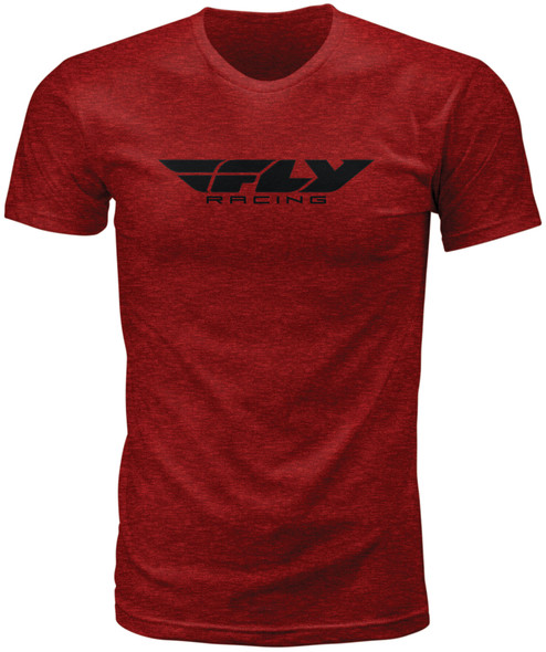 Fly Racing Fly Corporate Tee Blaze Red Heather Lg 352-0938L
