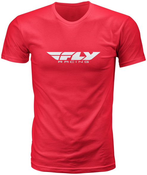 Fly Racing Fly Corporate Tee Red Lg 352-0932L