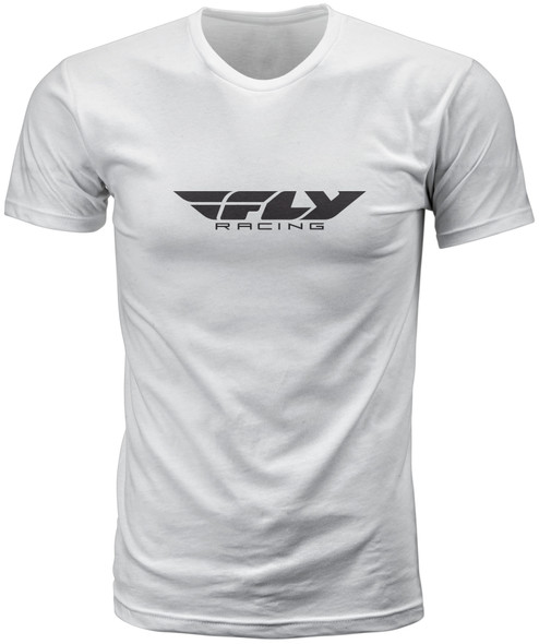 Fly Racing Fly Corporate Tee White Lg 352-0934L