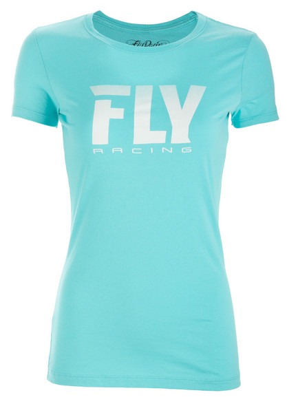 Fly Racing Fly Logo Fade Women'S Tee Blue Md 356-0421M