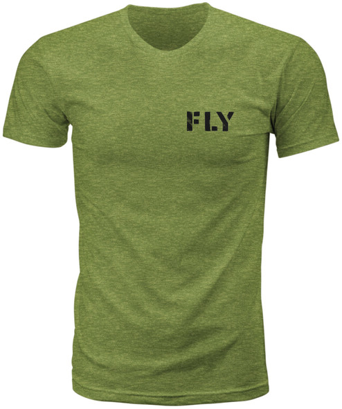 Fly Racing Fly Military Tee Military Green Heather Lg 352-0631L