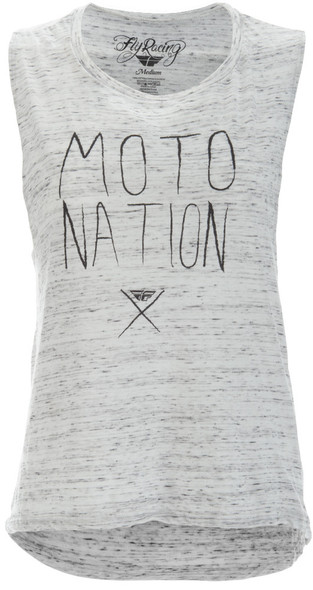 Fly Racing Fly Moto Nation Women'S Muscle Tee White/Marble Xl 356-0404X