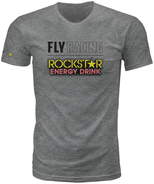 Fly Racing Fly Rockstar Logo Tee Dark Grey Heather Lg 352-0649L