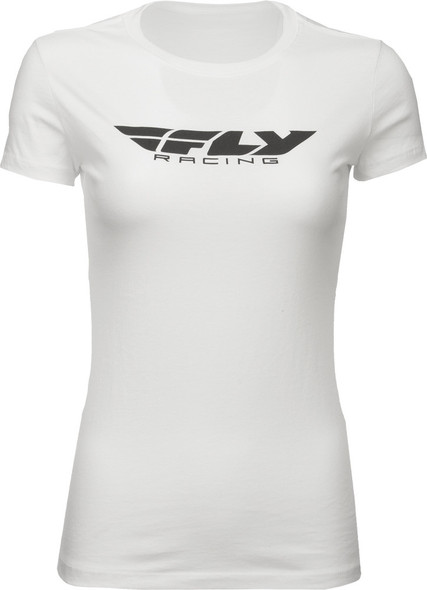 Fly Racing Fly Women'S Corporate Tee White Lg 356-0374L