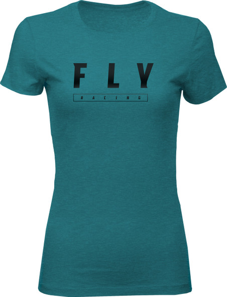 Fly Racing Fly Women'S Logo Tee Deep Teal Heather Sm 356-0467S