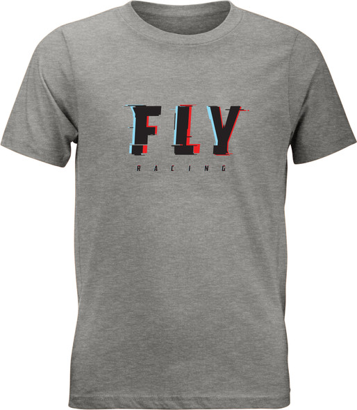 Fly Racing Fly Youth Glitch Tee Dark Grey Heather Ys 352-1099Ys