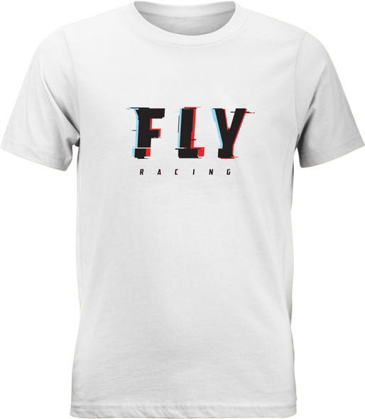 Fly Racing Fly Youth Glitch Tee White Yl 352-1101Yl
