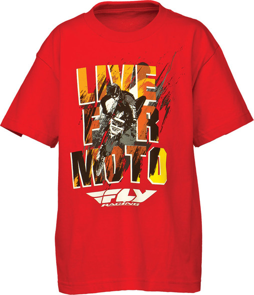 Fly Racing Live For Moto Tee Red 3T 352-06623T