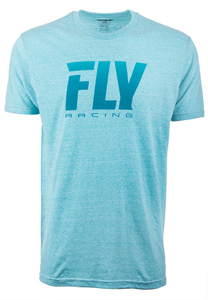 Fly Racing Logo Fade Tee Aqua Xl 352-1011X