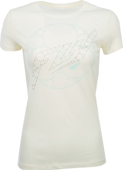 Fly Racing Womens Cycle Tee Ivory L 356-0384L