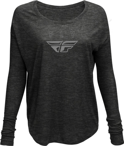 Fly Racing Women'S Fly Logo Long Sleeve Tee Dark Grey Heather 2X 356-40402X