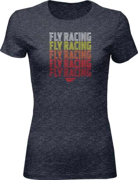 Fly Racing Women'S Fly Nostalgia Tee Navy Heather Lg 356-0487L