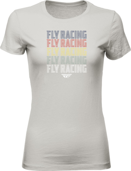 Fly Racing Women'S Fly Nostalgia Tee Silver Lg 356-0488L