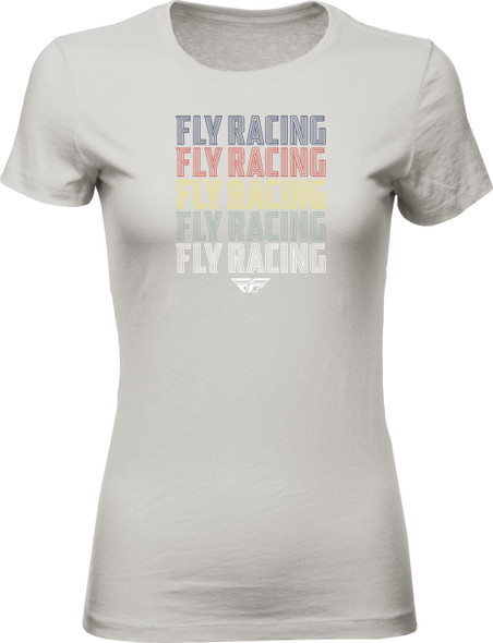 Fly Racing Women'S Fly Nostalgia Tee Silver Md 356-0488M