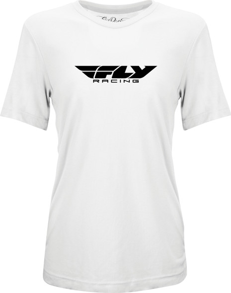 Fly Racing Women'S Fly Origin Corporate Tee White Md 356-0506M