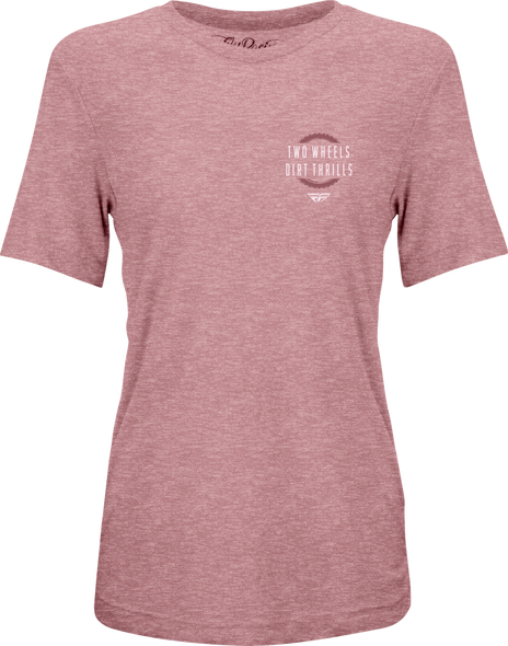 Fly Racing Women'S Fly Two Wheels Tee Mauve Heather Md 356-0062M