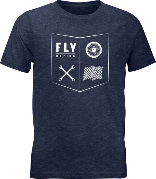 Fly Racing Youth Fly All Things Moto Tee Midnight Navy Yl 352-1208Yl