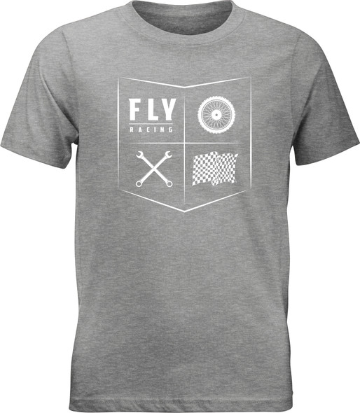 Fly Racing Youth Fly All Things Moto Tee Stone Grey Yl 352-1213Yl