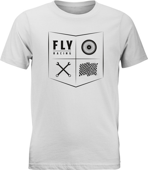 Fly Racing Youth Fly All Things Moto Tee White Ym 352-1206Ym
