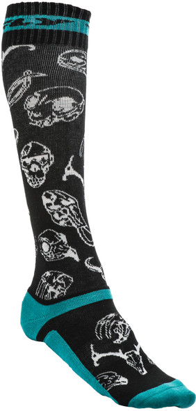 Fly Racing Fly Mx Pro Socks Thin Teal/Black Sm/Md 350-0419S