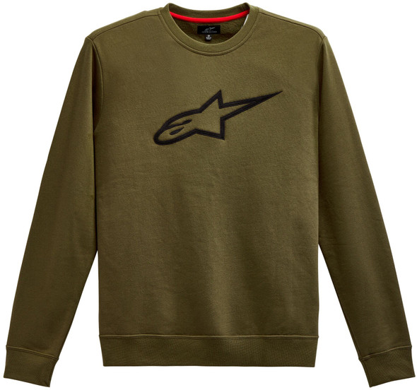 Alpinestars Ageless Crew Fleece Military Green/Black Lg 1212-51322-6910-L