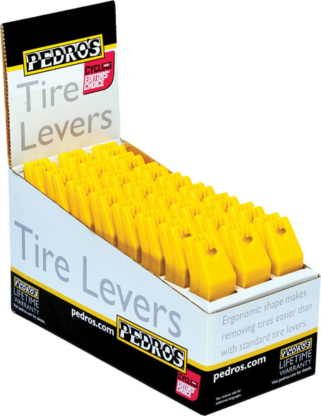 Pedros Tire Levers Yellow Counter 24/Pack 6400099