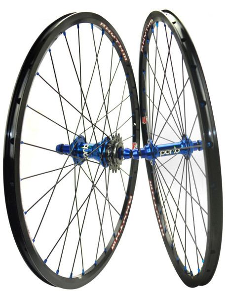 Crupi Rhythm Expert 20X1-3/8" Wheel Black/Blue Quad Hub W/ 16 Cog 38024