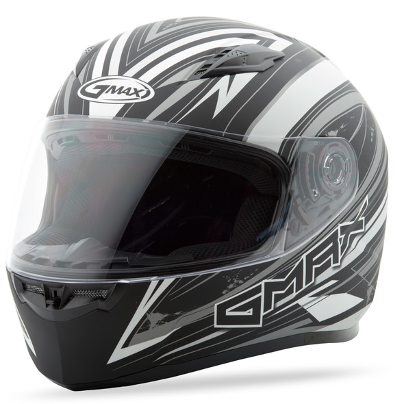 Gmax Ff-49 Full-Face Warp Helmet Matte Black/Silver 2X G7491458 Tc-17