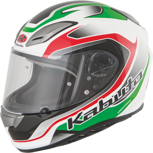 Kabuto Aeroblade Iii Torrent Helmet White/Green/Red Xs 7889016
