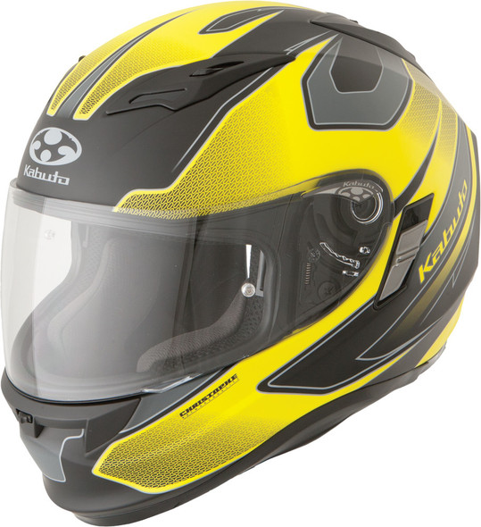 Kabuto Kamui Stinger Helmet Flat Black/Yellow 2X 7890527