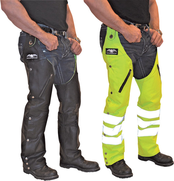 Missing Link D.O.C. Reversible Chaps Black/Hi-Viz 3X Rhclg3