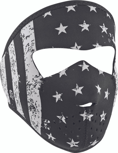 Zan Neoprene Small Mask Black White Flag Wnfms091