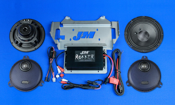 J&M Rokker Xxr 350W-Rms 2-Sp Kit 14-18 Harley St/Gld Xxrk-350Sp2-14Sg