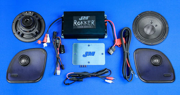 J&M Rokker Xxr 350W-Rms 2-Sp Kit 15-18 Harley Rd/Gld Xxrk-350Sp2-15Rg