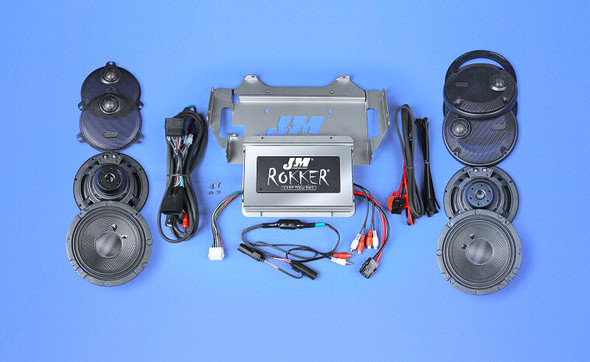 J&M Rokker Xxr 700W 4-Sp/Amp Kit 14-18 Har Ultra Xxrk-700Sp4-14Ul
