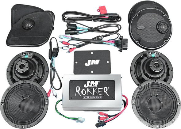 J&M Rokker Xxr 800W 4-Sp/Amp Stg5 15-20 Cvo Fltr Ultra Xxrk-800Sp4-15Ru-Cvo