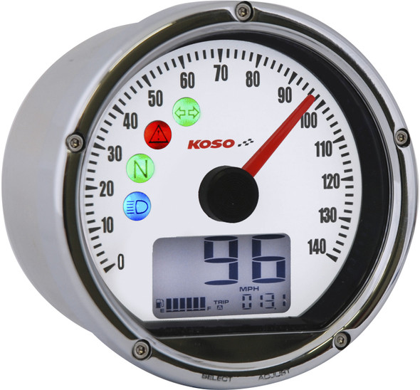 Koso Tnt-01S Speedometer Tachometer Combo White Ba035160-Hd