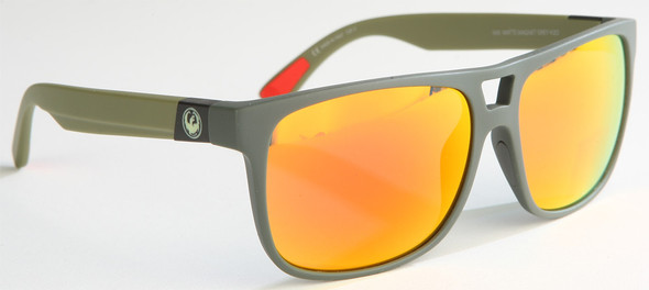 Dragon Roadblock Sunglasses Matte Magnet H20 W/Red Lens 293955915043