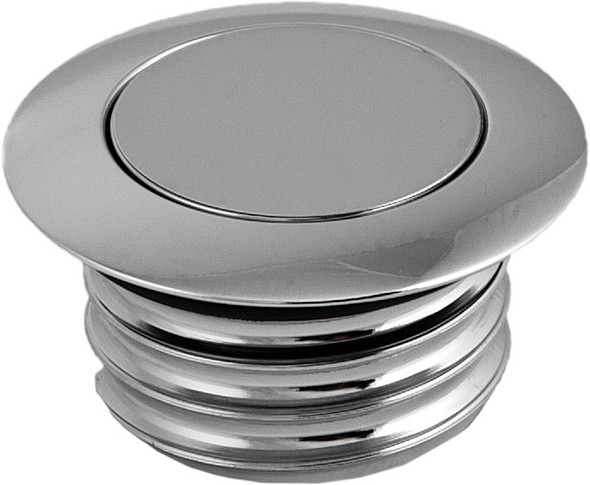 Harddrive Gas Cap Pop-Up Screw-In Smooth Vented Chrome 03-0328-A