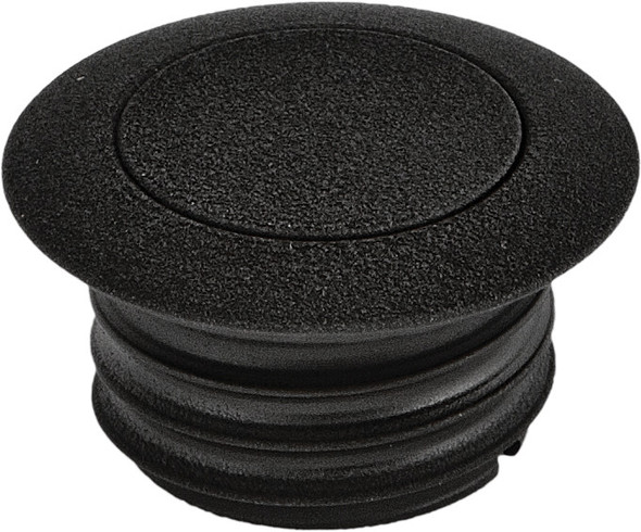 Harddrive Gas Cap Pop-Up Screw-In Smooth Vented Wrinkle Black 03-0328B-A