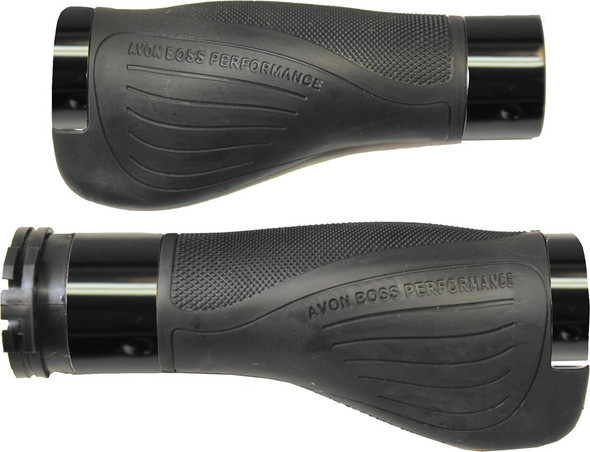 Avon Boss Performance Grips Rubber W/F-B-W Throttle (Black) Abp-86-Fly